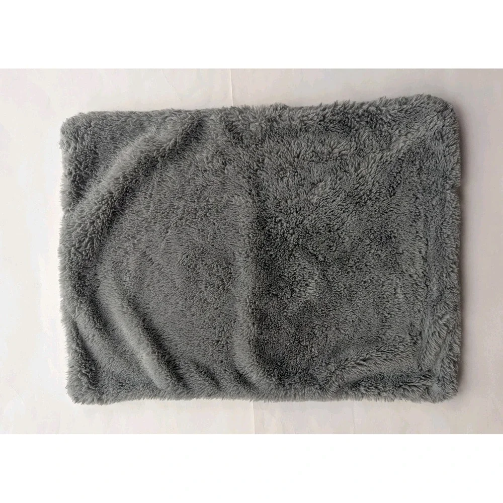 UGG Plush Gray  Faux Fur Pillow Cover 19